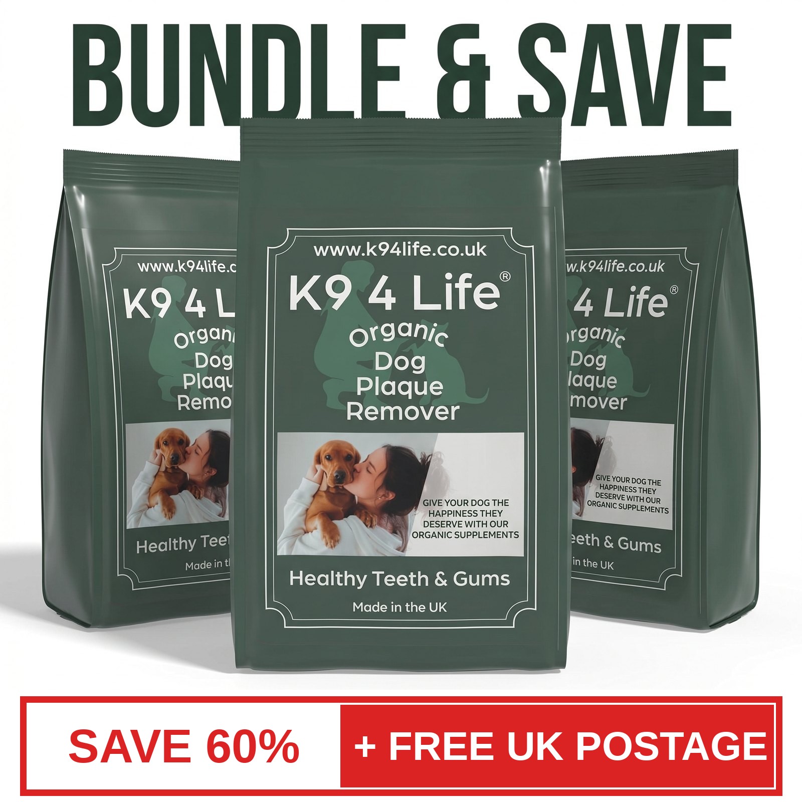 K9 4 Life three-pouch Bundle & Save: SAVE 60% + Free UK Postage.